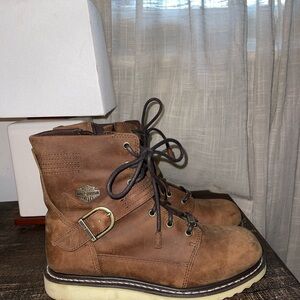 Harley-Davidson Brown Leather Boots